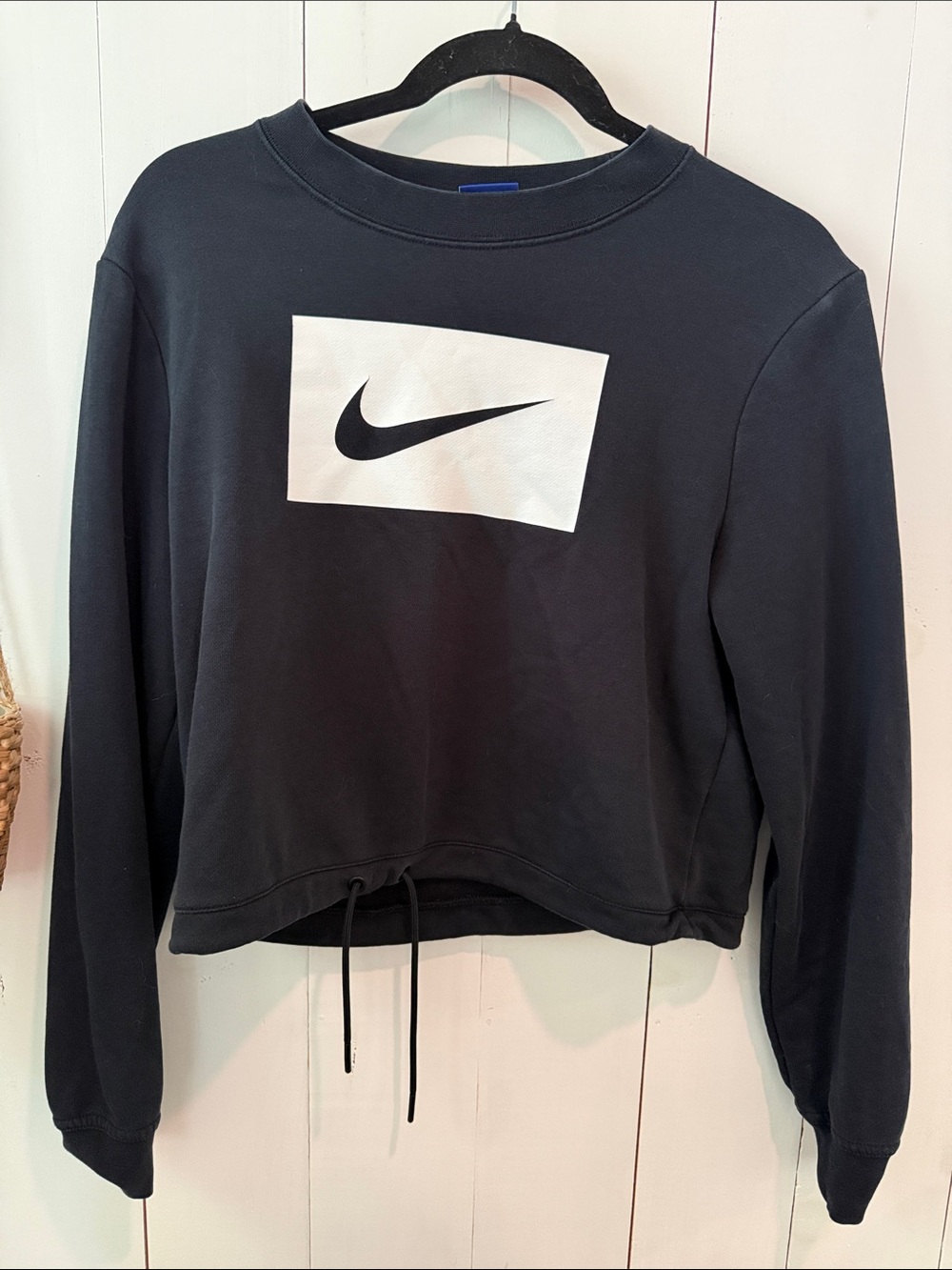 Nike Black Crewneck Sweatshirt with White Logo